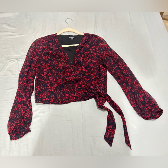 Wrap Blouse (Like New - M) - Picture 6 of 6